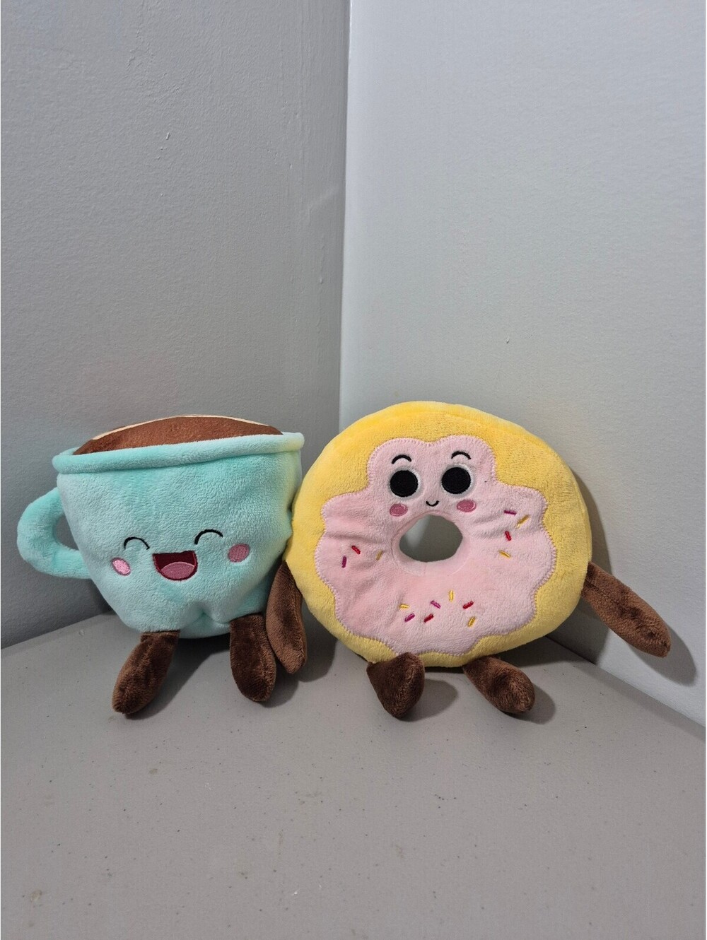 Coffee & Donut Plush Stuffed Toy Kawaii Food Best Friends 14.